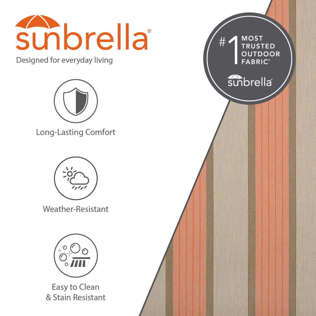 Vivere Double Sunbrella Hammock with Steel Stand, Portable Outdoor Lounge, Cameo