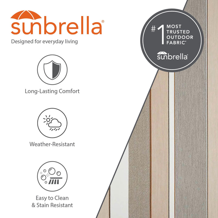 Vivere Double Sunbrella Hammock with Steel Stand, Portable Outdoor Lounge, Dove