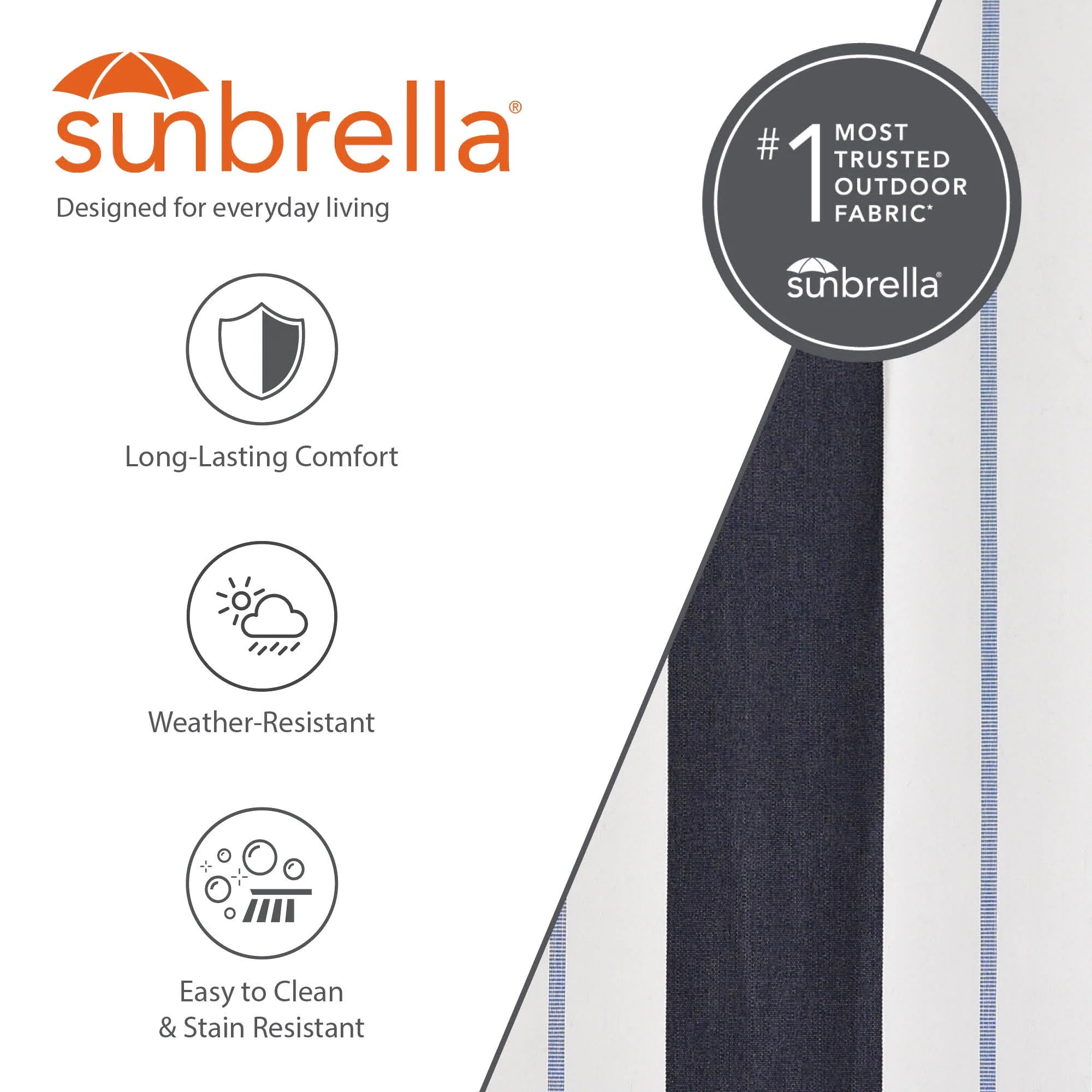 Vivere Double Sunbrella Hammock & Steel Stand, Portable Outdoor Lounge,(Open Box - VMInnovations