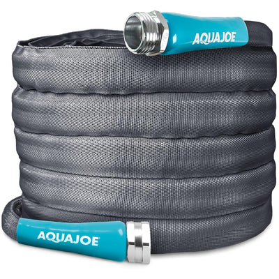 Aqua Joe FiberJacket Non-Expanding Garden Hose, Kink-Free, (Open Box)