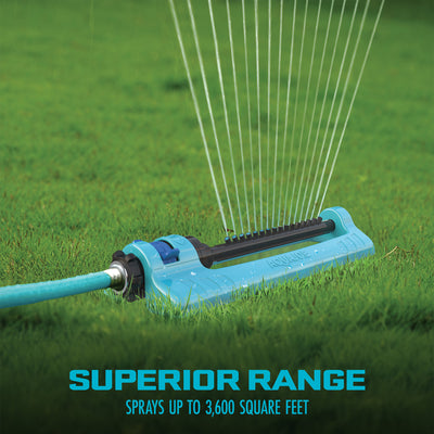 Aqua Joe Oscillating Sprinkler with Adjustable Spray and Metal Base (Open Box)