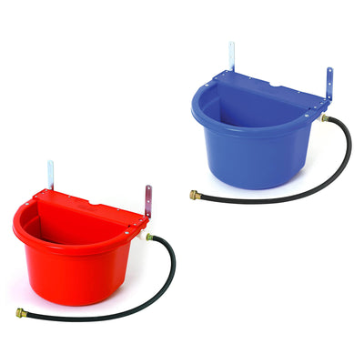 Little Giant FW16BLUE Livestock Trough, FW16RED Animal Watering Bucket, Blue/Red