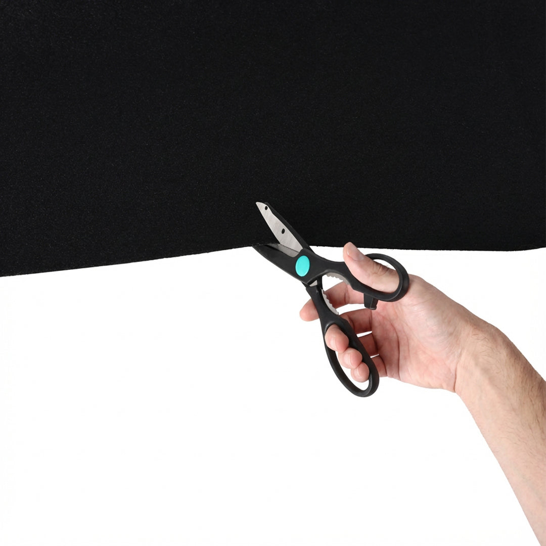 QPower Speaker Box Carpet, 72" x 72" Fabric Sheet for Car Audio Builds, Black