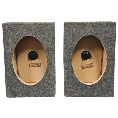 QPower 6x9 Inch Vertical Speaker Box Enclosure, 5/8" MDF Car Audio, 2 Pack - VMInnovations