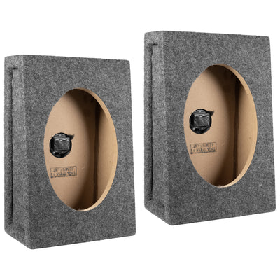 QPower 6x9 Inch Vertical Speaker Box Enclosure, 5/8" MDF Car Audio (Open Box)