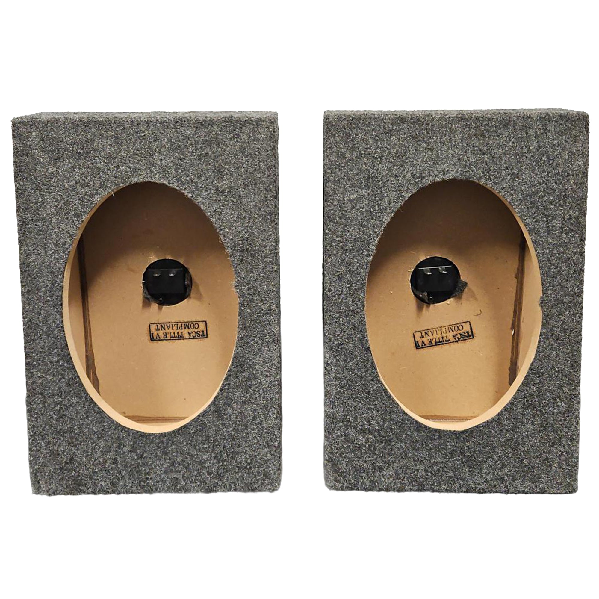 QPower 6x9 Inch Vertical Speaker Box Enclosure, 5/8" MDF Car Audio (Open Box) - VMInnovations