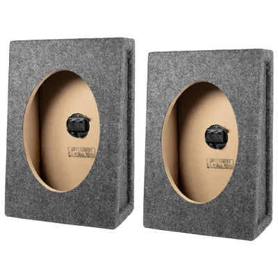 QPower 6x9 Inch Vertical Speaker Box Enclosure, 5/8" MDF Car Audio, 2 Pack - VMInnovations