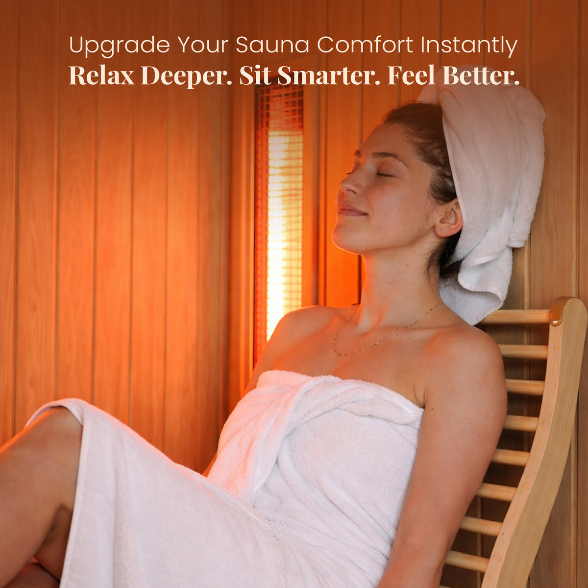 Dynamic Saunas Hemlock Ergonomic Wooden S-Shaped Sauna Backrest, 2pc (Open Box) - VMInnovations