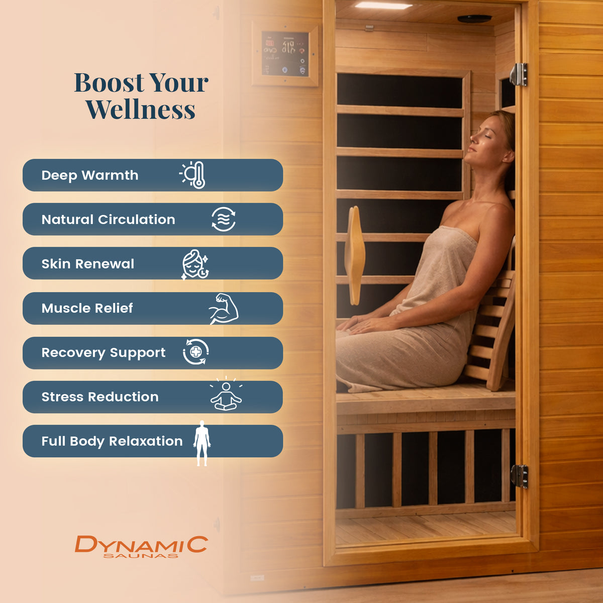 Dynamic Saunas Hemlock Ergonomic Wooden S-Shaped Sauna Backrest, 2pc (Open Box) - VMInnovations