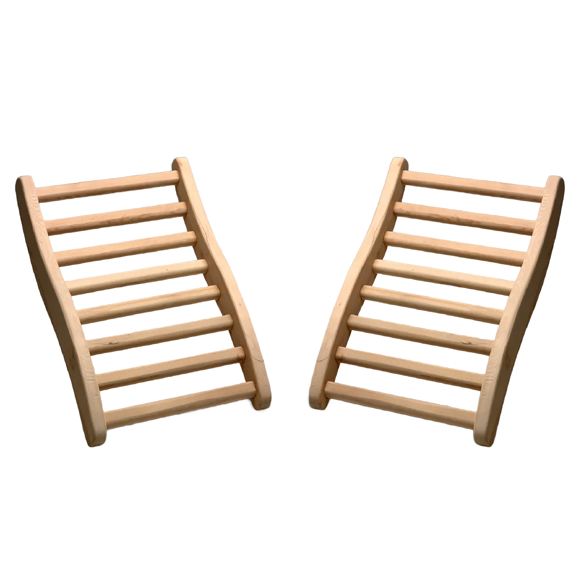 Dynamic Saunas Hemlock Ergonomic Wooden S-Shaped Sauna Backrest, 2pc (Open Box) - VMInnovations