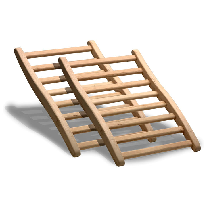 Dynamic Saunas Hemlock Ergonomic Wooden S-Shaped Sauna Backrest, 2pc (Open Box)