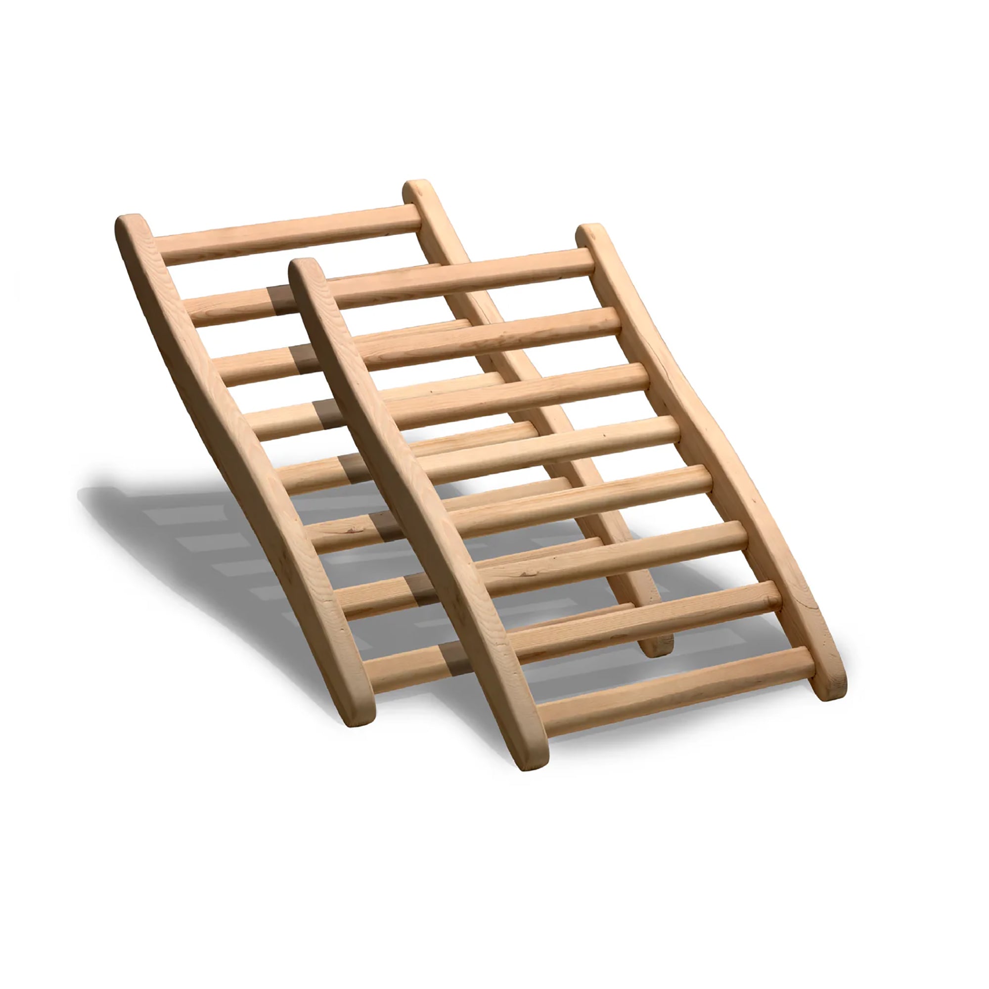 Dynamic Saunas Hemlock Ergonomic Wooden S-Shaped Sauna Backrest, 2pc (Open Box) - VMInnovations