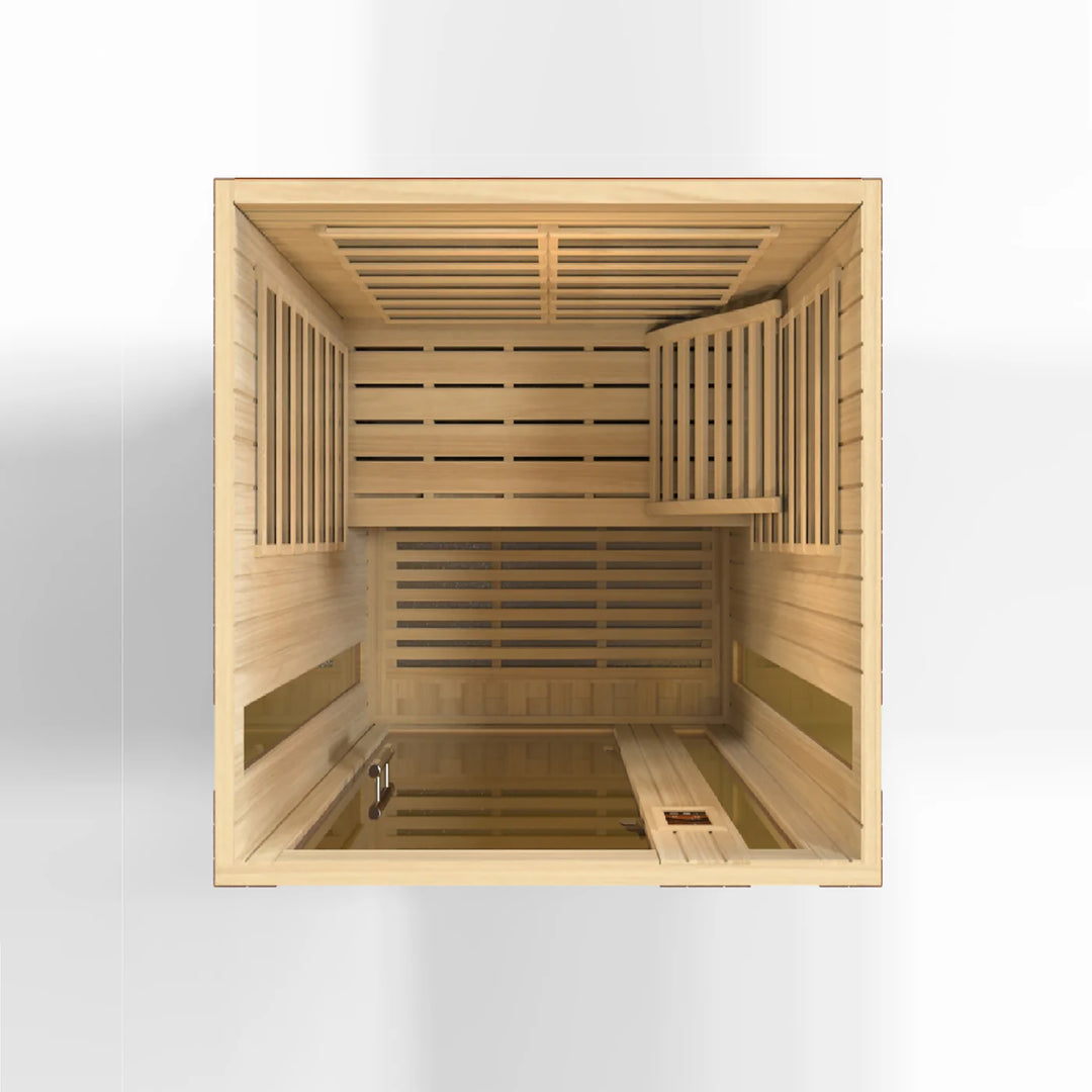 Dynamic Saunas Canadian Hemlock Ergonomic Wooden S-Shaped Sauna Backrest, 2 Pack - VMInnovations