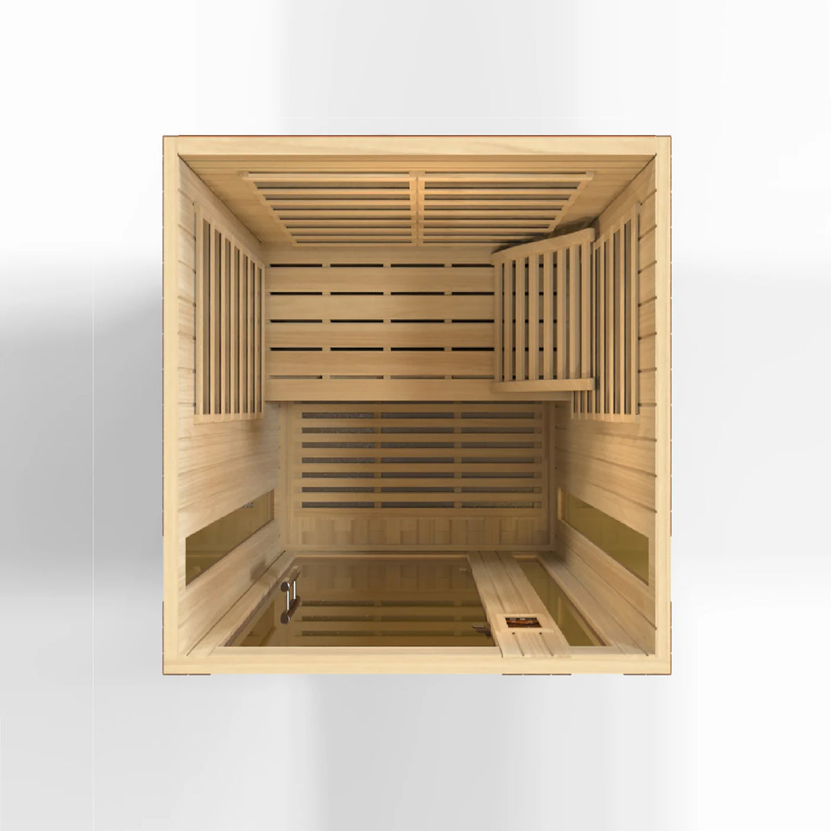 Dynamic Saunas Hemlock Ergonomic Wooden S-Shaped Sauna Backrest, 2pc (Open Box) - VMInnovations
