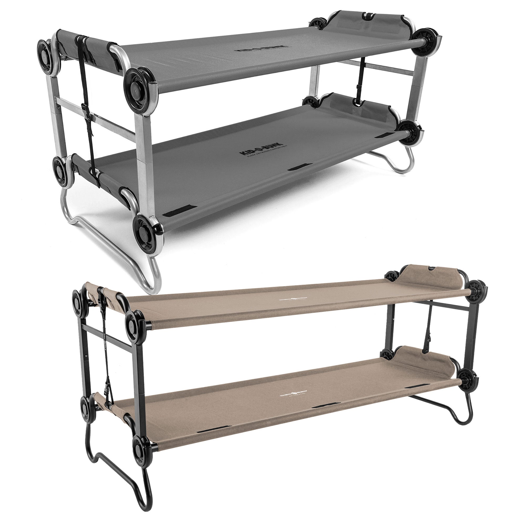 Disc-O-Bed Large Outdoor 2 Person Camping Cots and Youth Double Cot Kid-O-Bunk