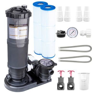 Swimline HYDROTOOLS 50 Sq Ft Cartridge Filter System & 50 Sq Ft Cartridge Filter