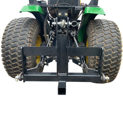 Field Tuff Heavy-Duty Tractor Hitch, 2" Receiver Suitcase Weight Holder, Black - VMInnovations