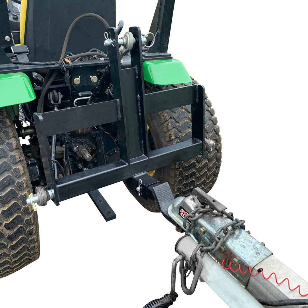 Field Tuff Heavy-Duty Tractor Hitch, 2" Receiver Suitcase Weight Holder, Black