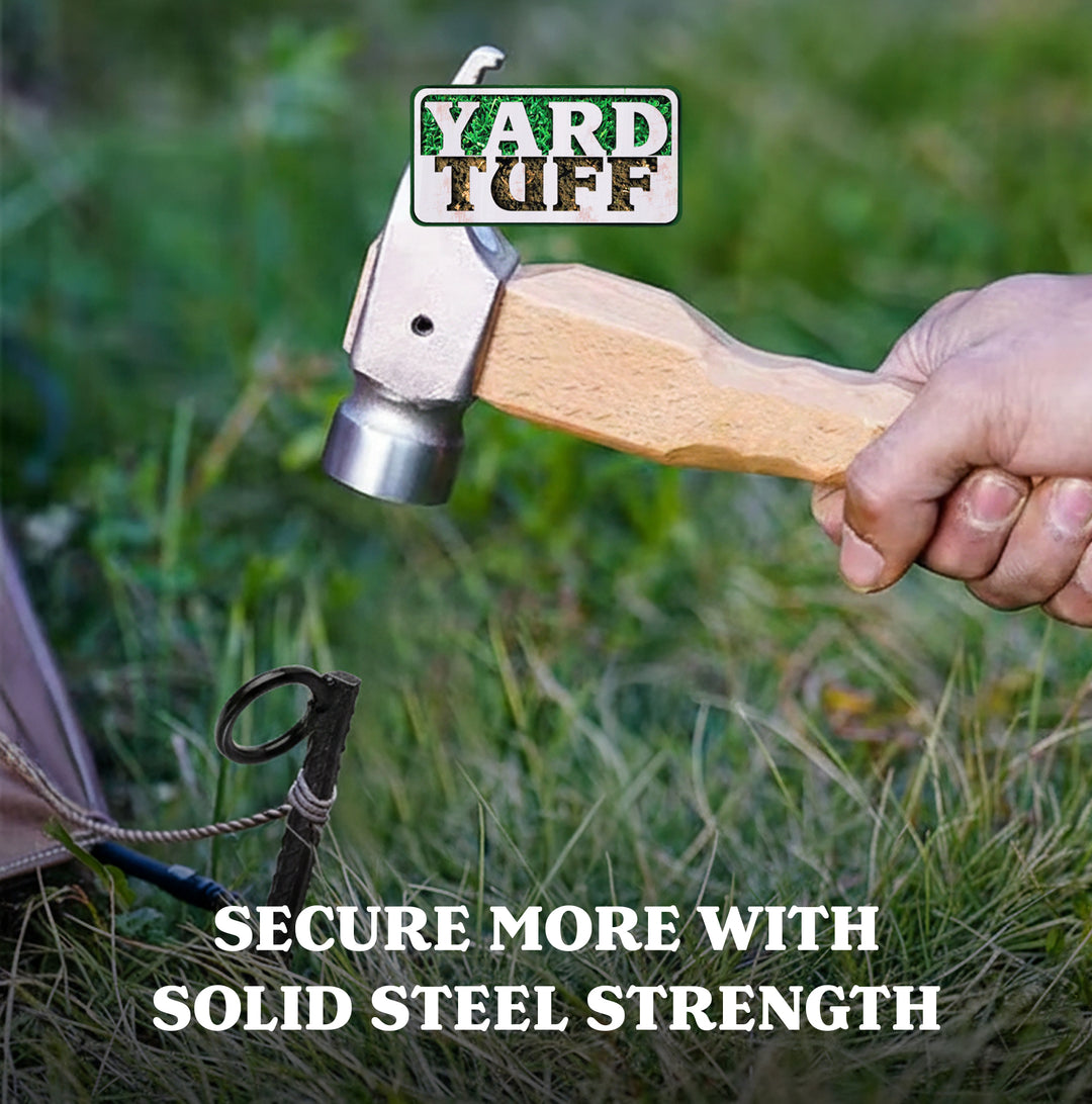 Yard Tuff 1/2"x30" Rebar Stakes, Steel Ground Anchors for Yard or Garden, 6 Pack