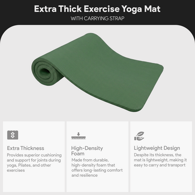 BalanceFrom Yoga Mat, 1" Extra Thick Exercise Pilates Workout Mat (Open Box)