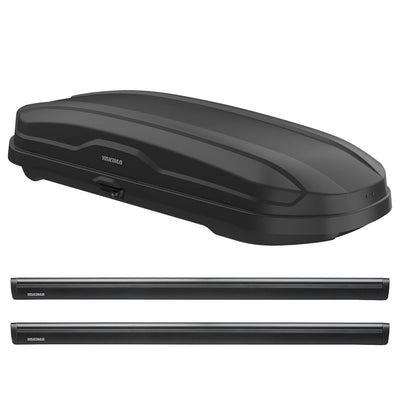 Yakima SkyBox NX XL 18 Cubic Foot Cargo Box and JetStreamRoof Rack Crossbars