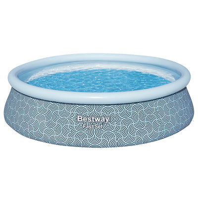 Bestway Fast Set Inflatable Ring Top Above Ground Pool Set with Pump (Open Box)