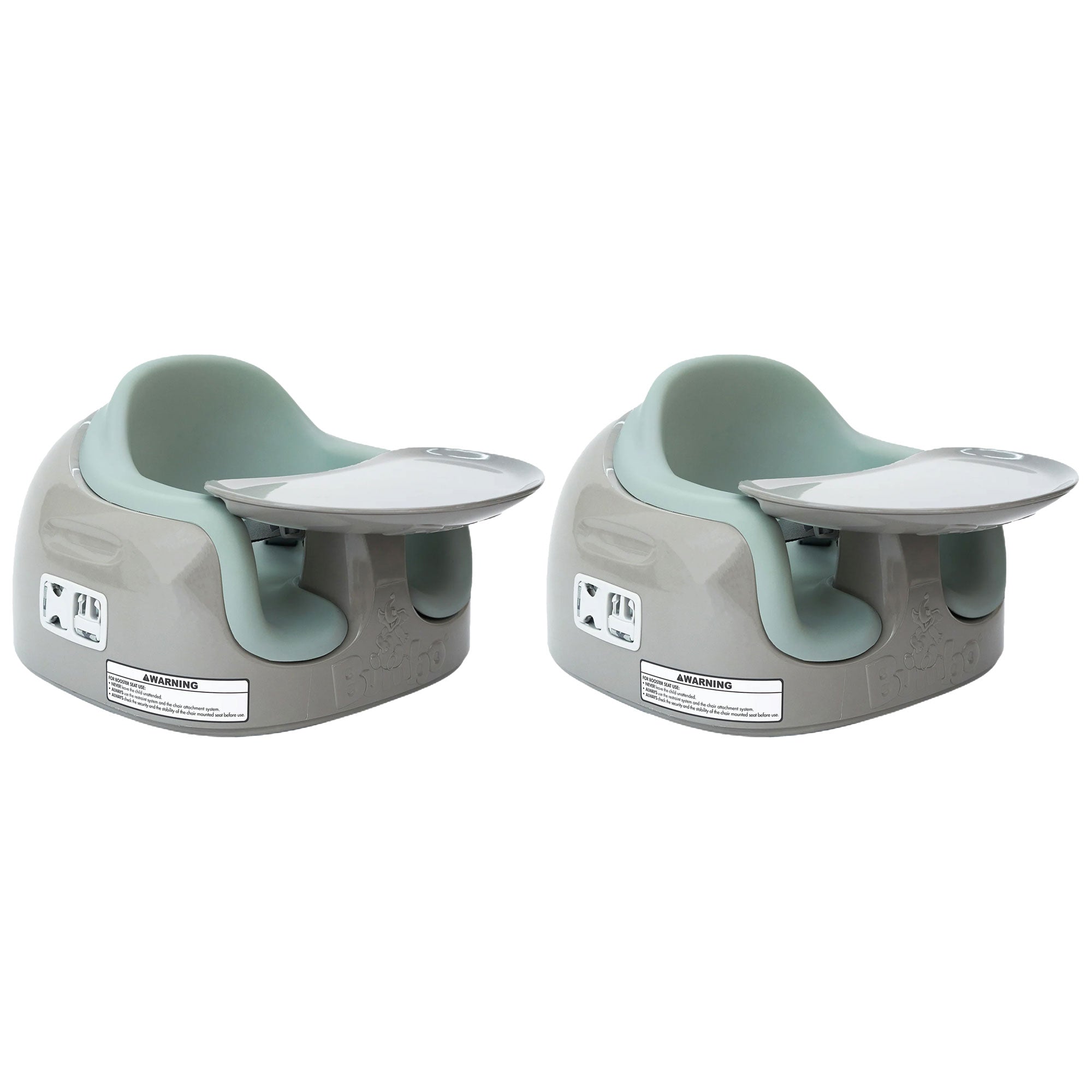 Bumbo Toddler Multi Seat 3-in-1 Booster High Chair and Tray, Beige & Agave, 2 Pack