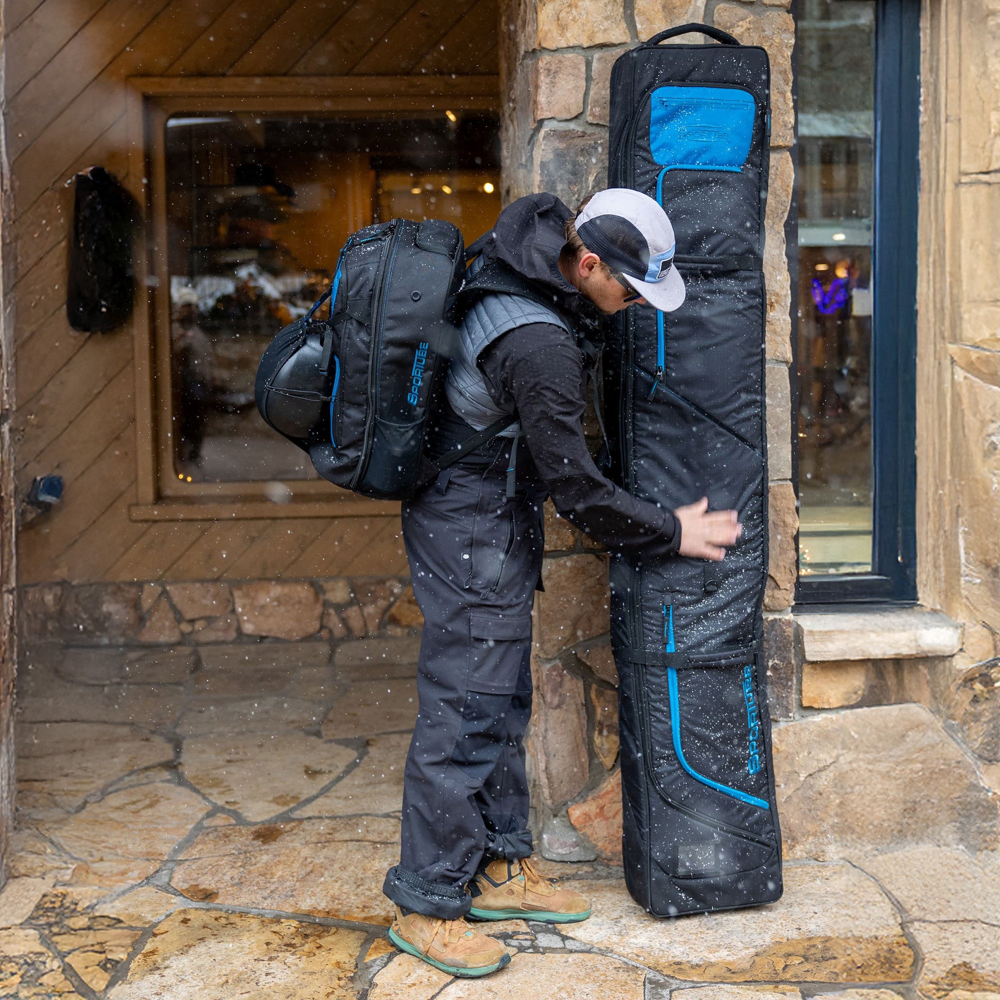 Sportube Prospector XL Ski and Snowboard Bag with Wheels and Removable Dividers - VMInnovations