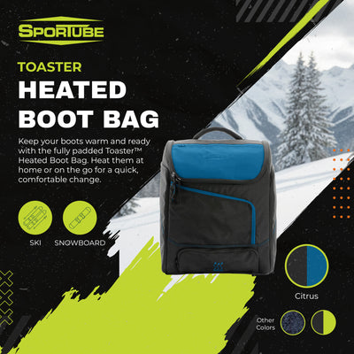 Sportube Toaster Heated Boot Bag with 3 Temperature Settings and Large Interior