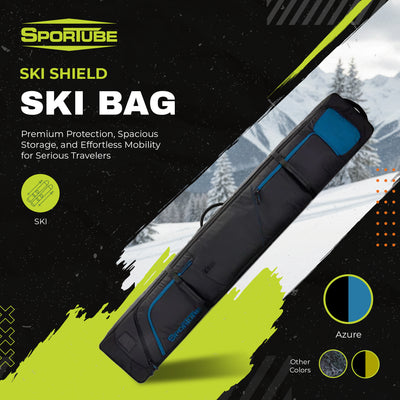 Sportube Ski Shield Roller Bag with Wheels and Quick-Access Exterior Pockets - VMInnovations
