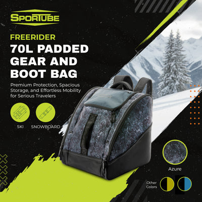 Sportube Freerider Padded Gear and Boot Bag with Extra-Large Central Compartment - VMInnovations