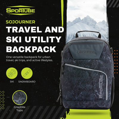 Sportube Sojourner Travel Backpack, 30L Durable Gear Bag for Ski & Adventure - VMInnovations
