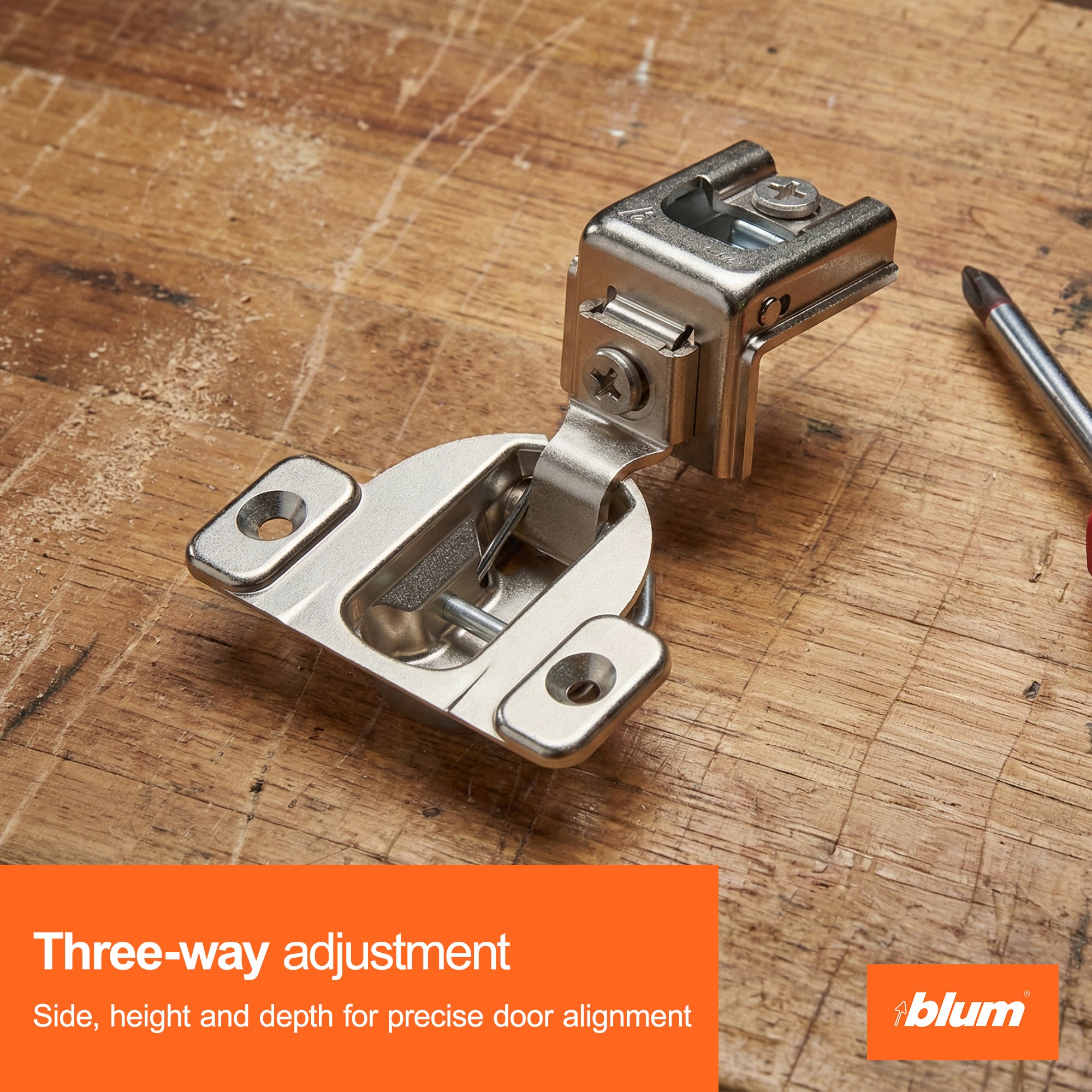 Blum COMPACT hinge, 50 Pack, 1-1/4" Overlay, 110° Opening Angle, Concealed Hinge