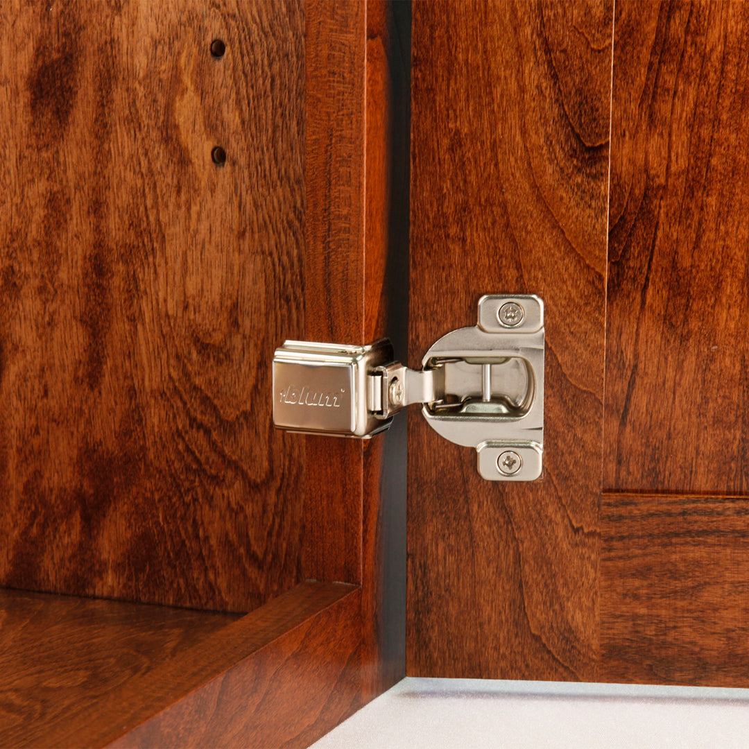 Blum COMPACT hinge (13 Pack), 1-1/4" Overlay, 110° Opening Angle, Steel, Concealed Hinges for Face Frame Cabinets