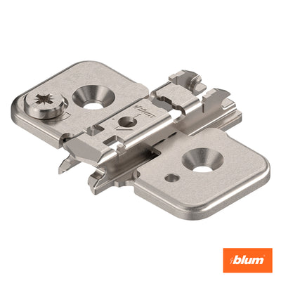 Blum CLIP top BLUMOTION Hinge Kit (4 Kits), Full Overlay, 110° Opening Angle, Steel, Soft Close Euro-Style Hinges with CLIP Mounting Plate for Frameless Cabinets
