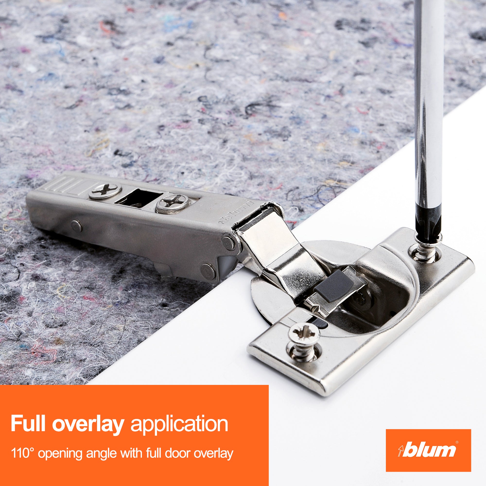 Blum CLIP top BLUMOTION Hinge Kit (1 Kit) Soft Close Euro-Style Hinge (Open Box) - VMInnovations