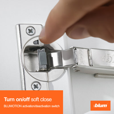 Blum CLIP top BLUMOTION Hinge Kit (1 Kit) Soft Close Euro-Style Hinge (Open Box) - VMInnovations