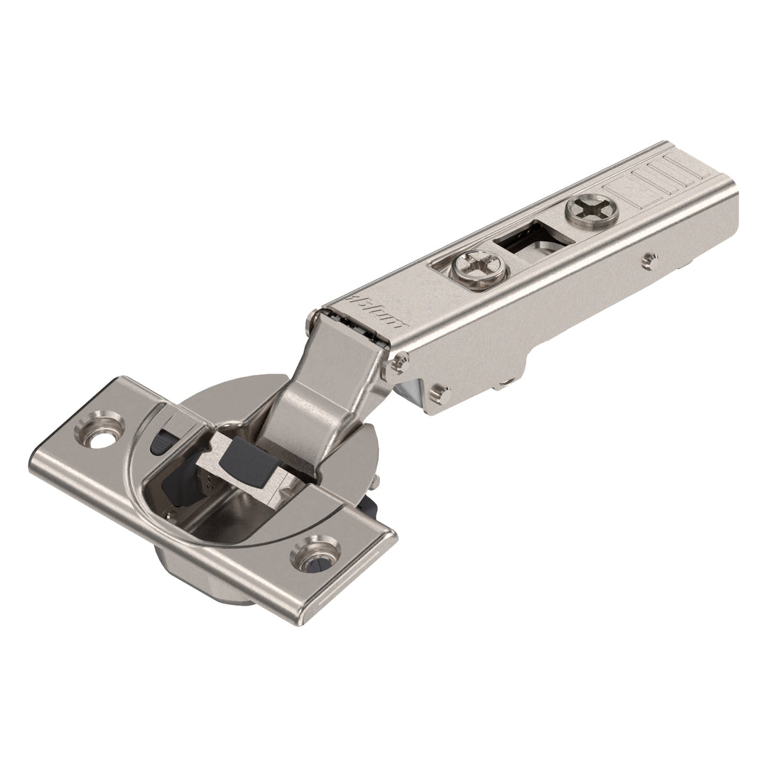 Blum CLIP top BLUMOTION Hinge Kit (2 Pack), Full Overlay, 110° Opening Angle, Steel, Soft Close Euro-Style Hinges with CLIP Mounting Plate for Frameless Cabinets
