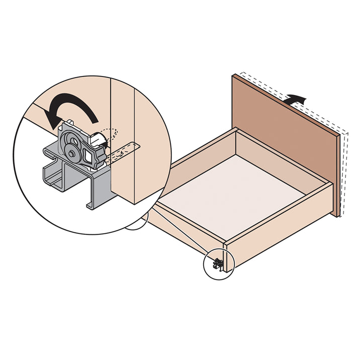 Blum TANDEM plus BLUMOTION Concealed Undermount Drawer Runner Kit (2 Pack), 18-Inch, Full Extension, Soft-Close, Steel, 100 lb. Load Capacity for Wood Drawers