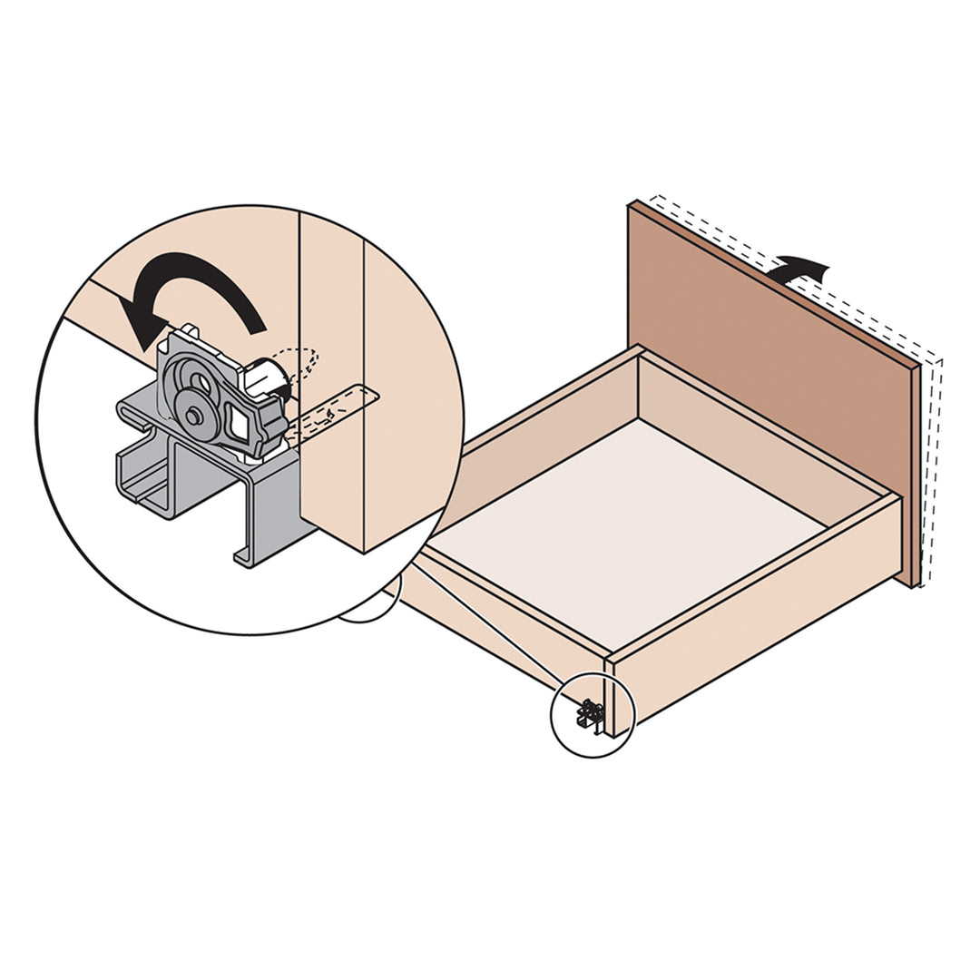 Blum TANDEM plus BLUMOTION Concealed Undermount Drawer Runner Kit (6 Pack), 18-Inch, Full Extension, Soft-Close, Steel, 100 lb. Load Capacity for Wood Drawers