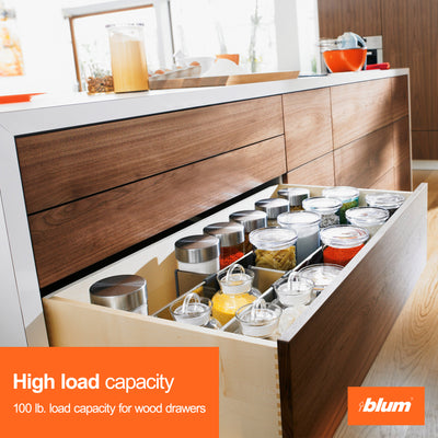Blum TANDEM plus BLUMOTION Concealed Undermount Drawer Runner Kit 21 in (Used) - VMInnovations