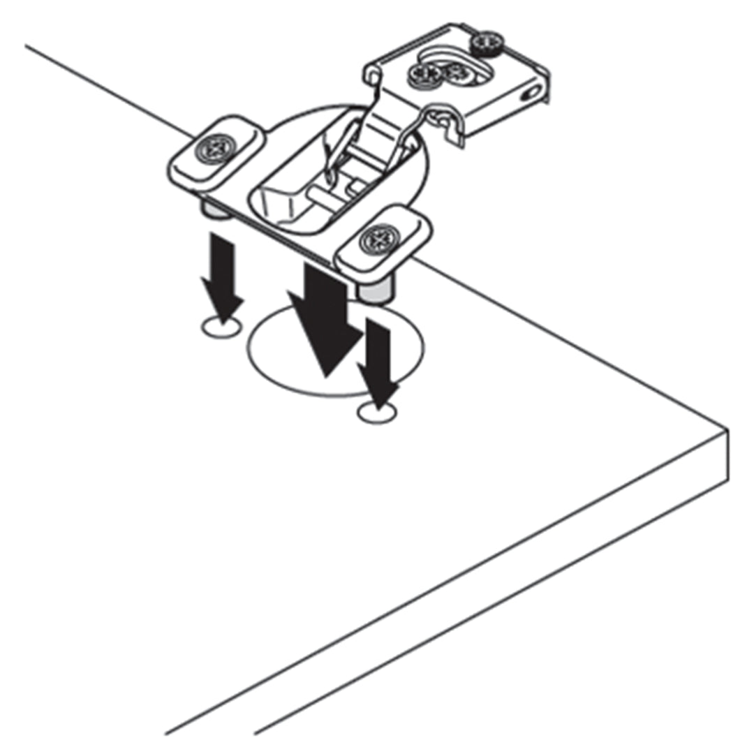 Blum COMPACT BLUMOTION Hinge (4 Pack), 1/2" Overlay, 105° Opening Angle, Steel, Integrated Soft-Close Hinges for Face Frame Cabinets