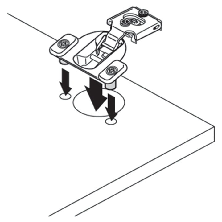 Blum COMPACT BLUMOTION Hinge (4 Pack), 1/2" Overlay, 105° Opening Angle, Steel, Integrated Soft-Close Hinges for Face Frame Cabinets