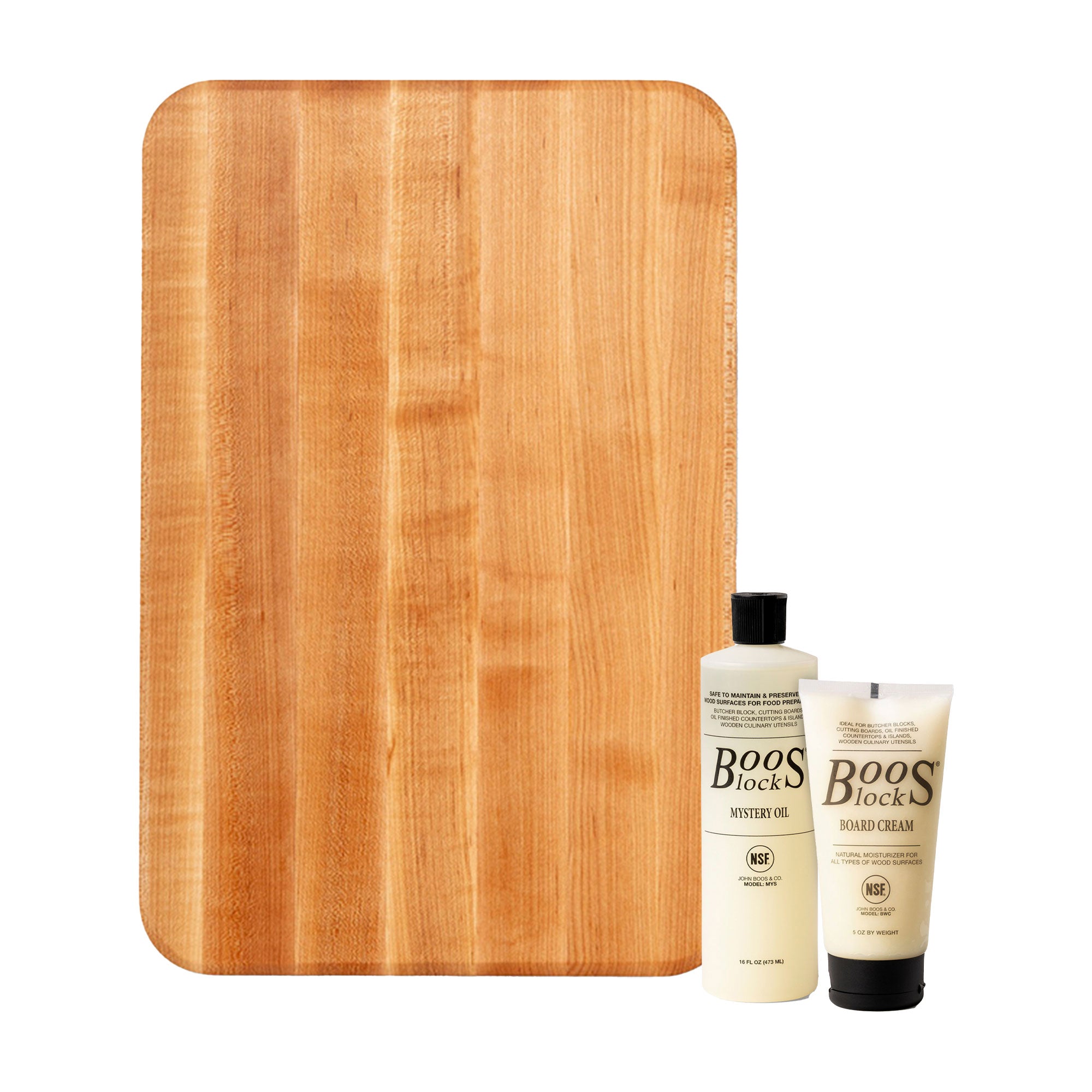John Boos Maple Wood, Reversible Cutting Board & Mystery Oil and Moisture Cream