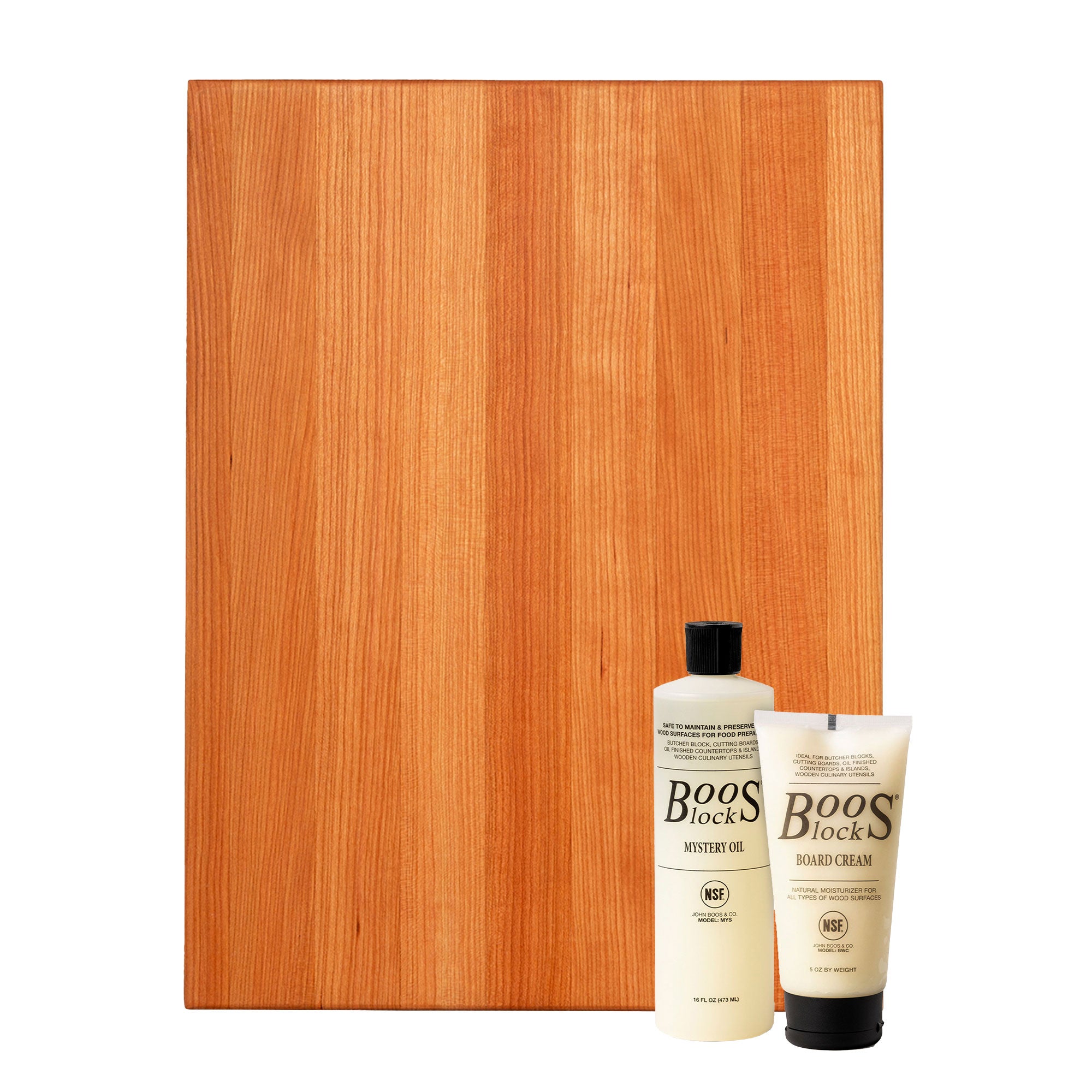 John Boos Cherry Wood, Reversible Cutting Board & Mystery Oil and Moisture Cream