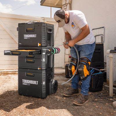 ToughBuilt StackTechRolling Locking Box, Tool Storage & Gear Organizer(Open Box)
