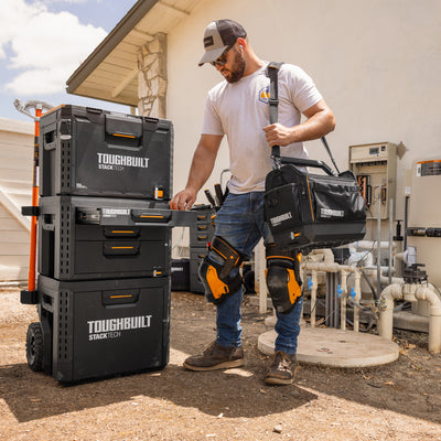 ToughBuilt StackTechRolling Locking Box, Tool Storage & Gear Organizer(Open Box)
