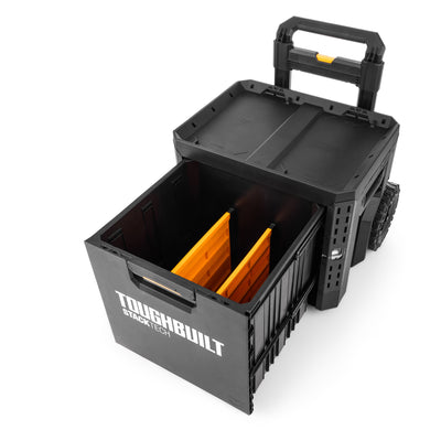 ToughBuilt StackTechRolling Locking Box, Tool Storage & Gear Organizer(Open Box)