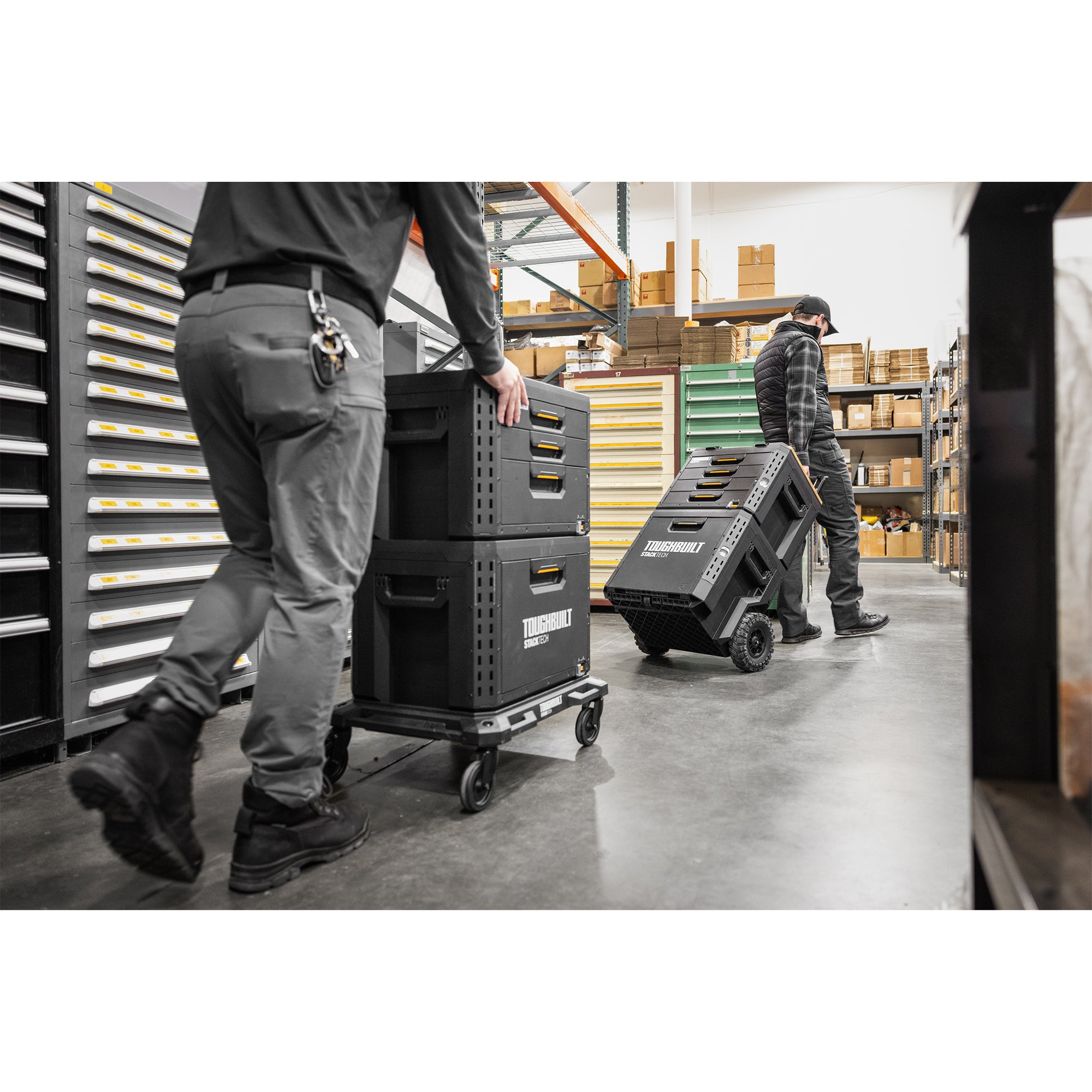 ToughBuilt StackTechRolling Locking Box, Tool Storage & Gear Organizer(Open Box)