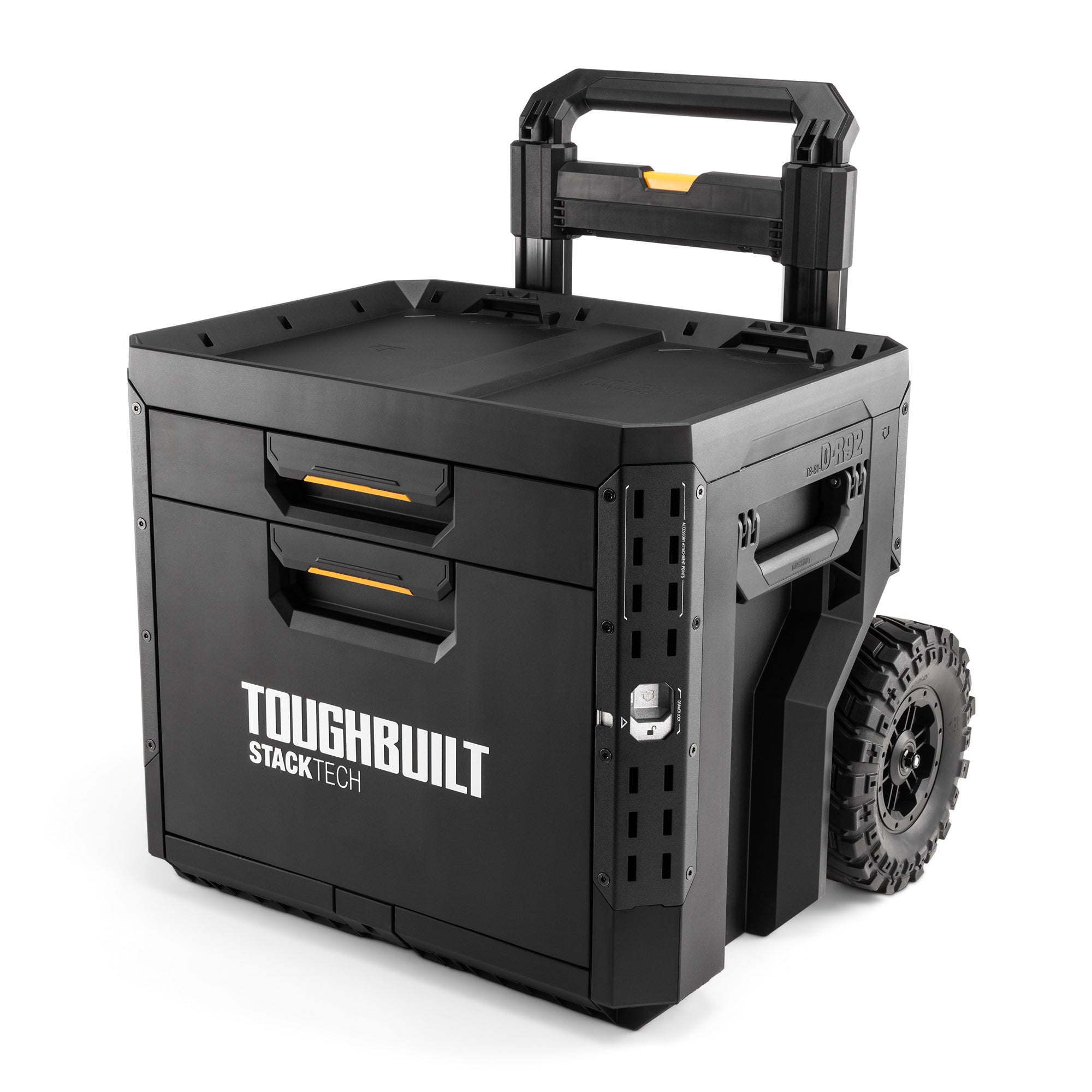 StackTech 2-Drawer Rolling Locking Box, Tool Storage & Gear Organizer (Open Box)